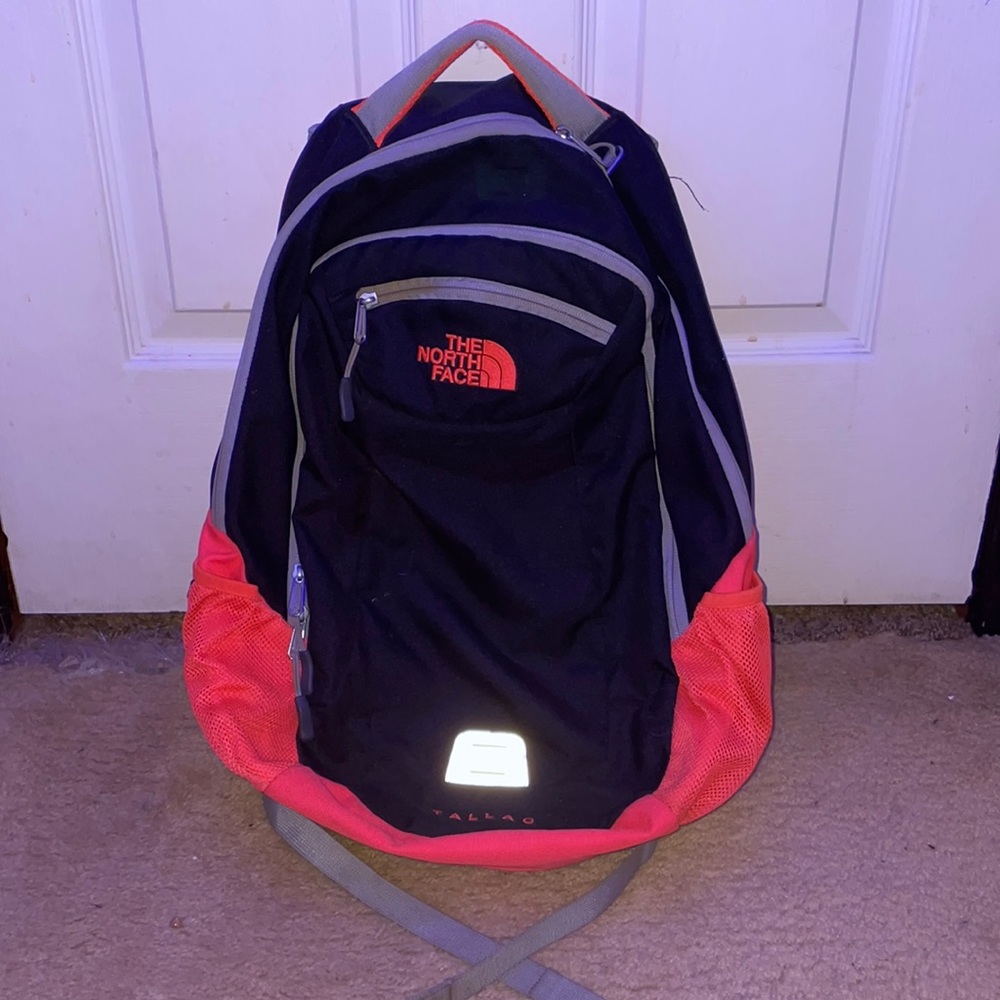 The North Face Kids Backpack Black with Pink Accents
